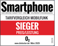 o2 ist Sieger Preis/Leistung im Smartphone Magazin Tarifvergleich Mobilfunk
