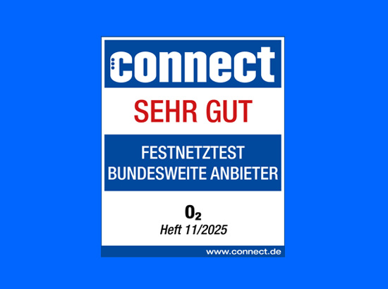 Siegel connect Festnetztest 2025 von o2
