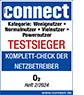 Connect Auszeichnung für Komplett Check der Netzbetreiber mit Testsieger für Wenignutzer, Normalnutzer, Vielnutzer und Powernutzer