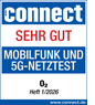 Connect Mobilfunk und 5G-Netztestsiegel 2025: Note &quot;Sehr gut&quot; für o2