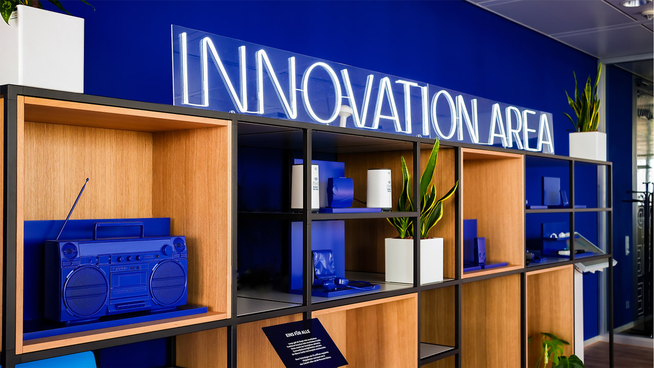 o2 Telefónica Innovation Experience Area. Link vergrößert das Bild.