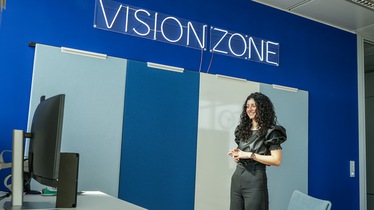 o2 Telefónica Innovation Experience Area, Vision Zone. Link vergrößert das Bild.