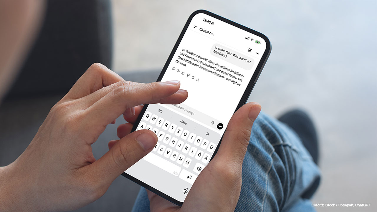 A smartphone display shows the ChatGPT interface.
