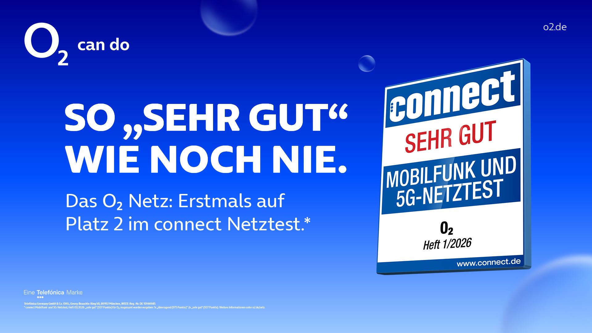 connect Netztest 2025 Siegel Sehr gut. o2 Netz so gut wie noch nie