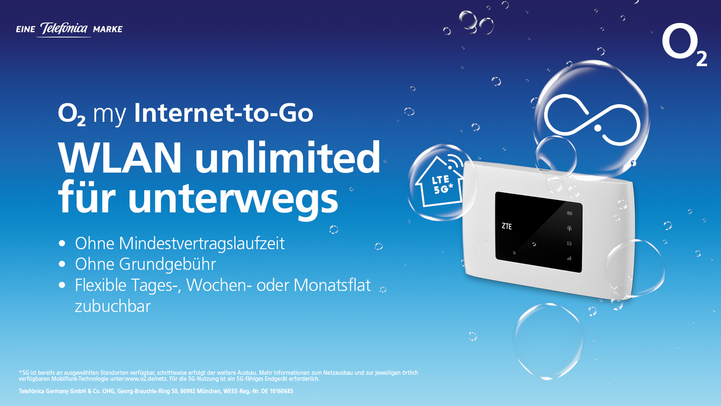 o2 my Internet-to-Go: Unlimitiertes mobiles Highspeed-WLAN für einen ...